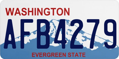 WA license plate AFB4279