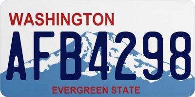 WA license plate AFB4298