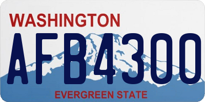 WA license plate AFB4300