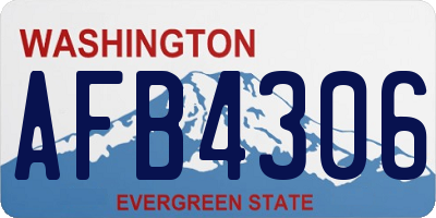 WA license plate AFB4306