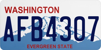WA license plate AFB4307