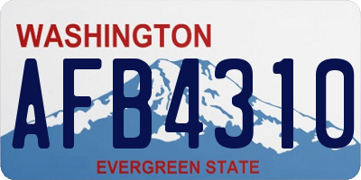 WA license plate AFB4310