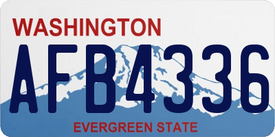 WA license plate AFB4336