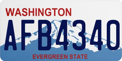 WA license plate AFB4340