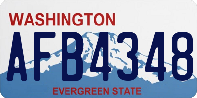 WA license plate AFB4348