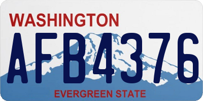 WA license plate AFB4376