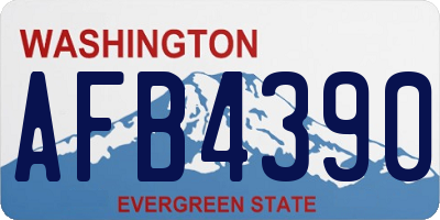 WA license plate AFB4390