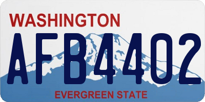 WA license plate AFB4402