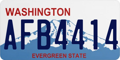 WA license plate AFB4414