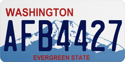 WA license plate AFB4427