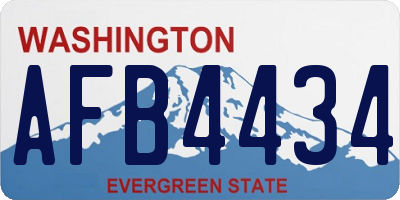 WA license plate AFB4434