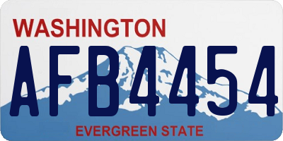 WA license plate AFB4454