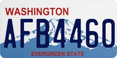 WA license plate AFB4460