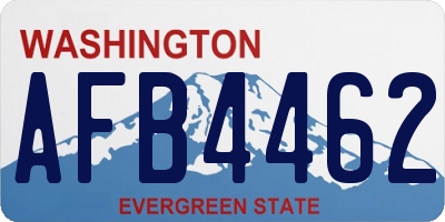 WA license plate AFB4462