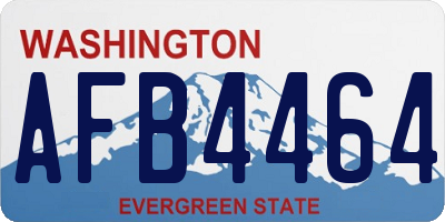 WA license plate AFB4464