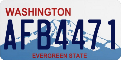 WA license plate AFB4471
