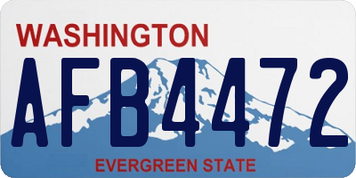 WA license plate AFB4472