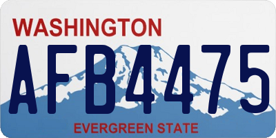 WA license plate AFB4475