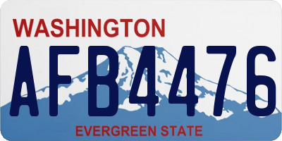 WA license plate AFB4476