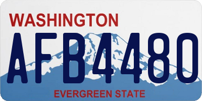 WA license plate AFB4480