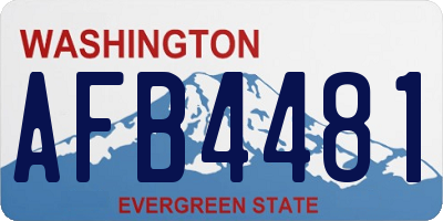 WA license plate AFB4481