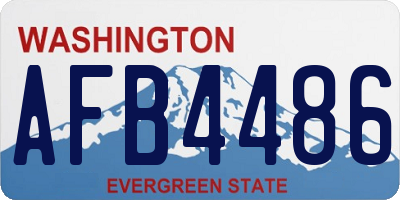 WA license plate AFB4486
