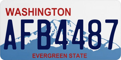 WA license plate AFB4487