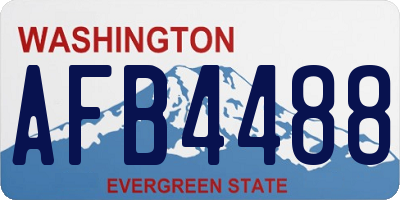 WA license plate AFB4488
