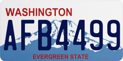 WA license plate AFB4499