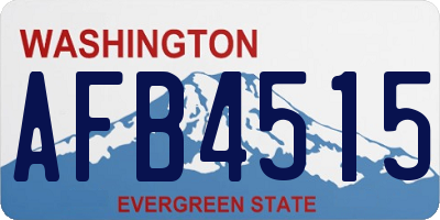 WA license plate AFB4515