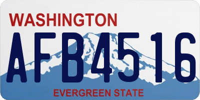 WA license plate AFB4516