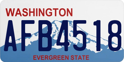 WA license plate AFB4518