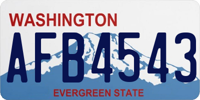 WA license plate AFB4543