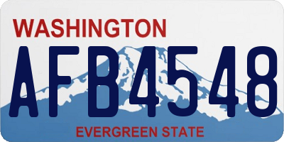 WA license plate AFB4548