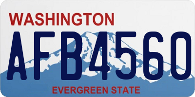 WA license plate AFB4560