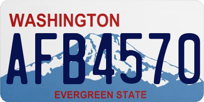 WA license plate AFB4570