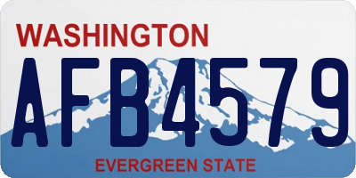 WA license plate AFB4579