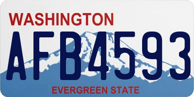 WA license plate AFB4593