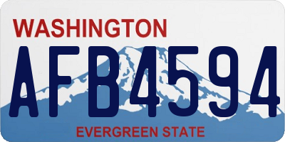 WA license plate AFB4594