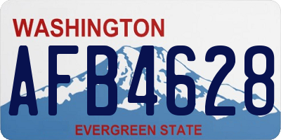 WA license plate AFB4628