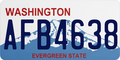 WA license plate AFB4638