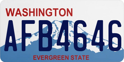 WA license plate AFB4646