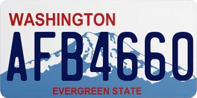 WA license plate AFB4660