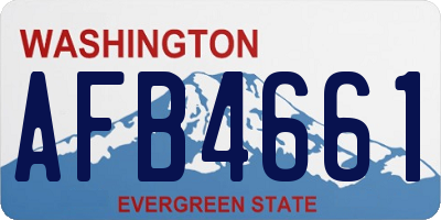 WA license plate AFB4661