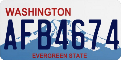 WA license plate AFB4674