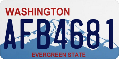 WA license plate AFB4681