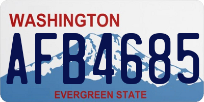WA license plate AFB4685