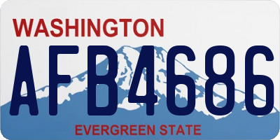 WA license plate AFB4686