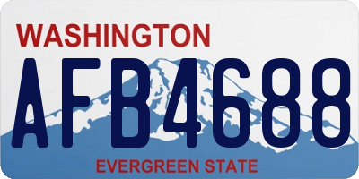 WA license plate AFB4688