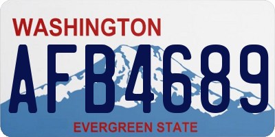 WA license plate AFB4689